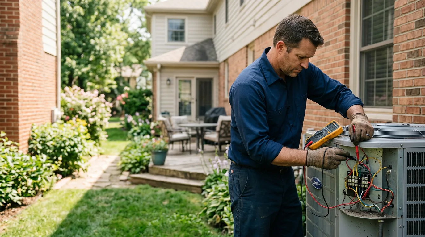 HVAC technician working near Lakeville, PA